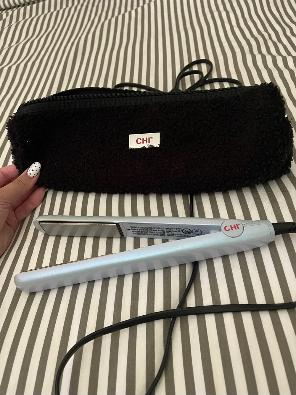 CHI flat iron + travel case